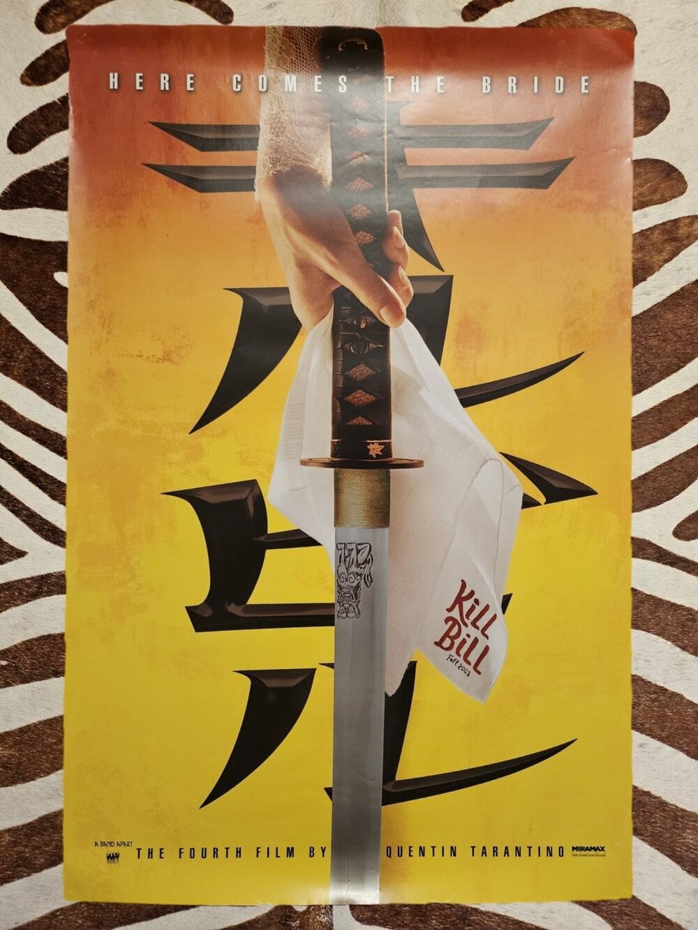 STUDIO ISSUED! - Kill Bill Vol 1 - Teaser Advance Movie Poster 27x40